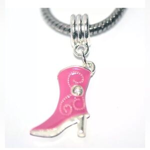 New. Pink Boot Charm